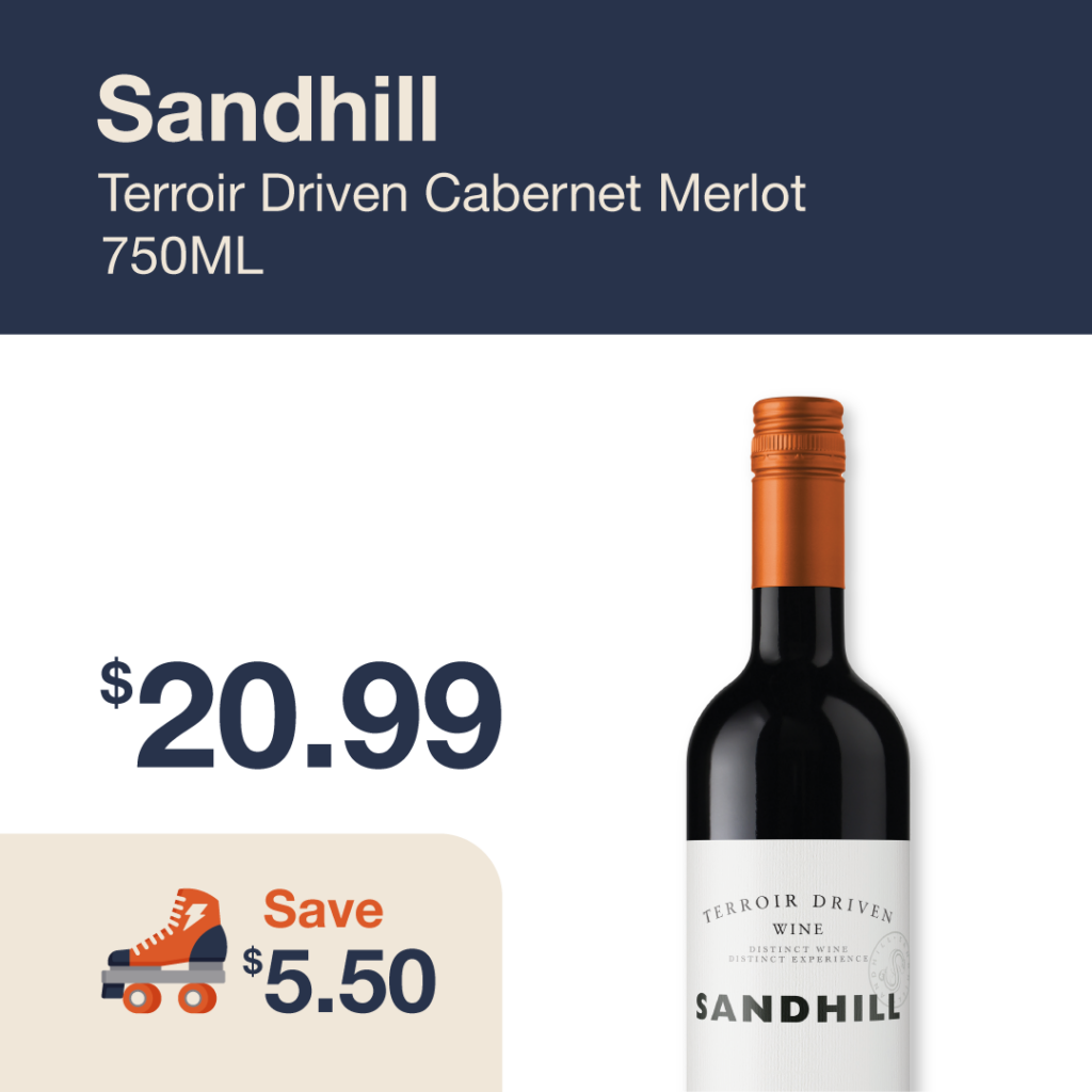 Monthly promo at The Liquor Co. 1977 – Sandhill Terroir Driven Cabernet Merlot 750ml on sale for $20.99. Save $5.50 on this featured wine deal.