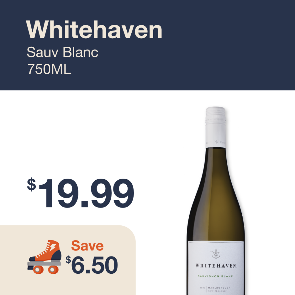 Monthly promo at The Liquor Co. 1977 – Whitehaven Sauv Blanc 750ml on sale for $19.99. Save $6.50 on this featured wine deal.