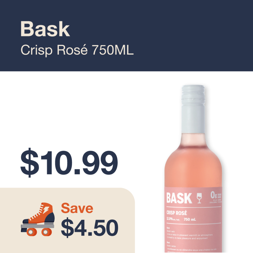 Monthly promo at The Liquor Co. 1977 – Bask on sale for $10.99. Save $4.50 on this featured wine deal.