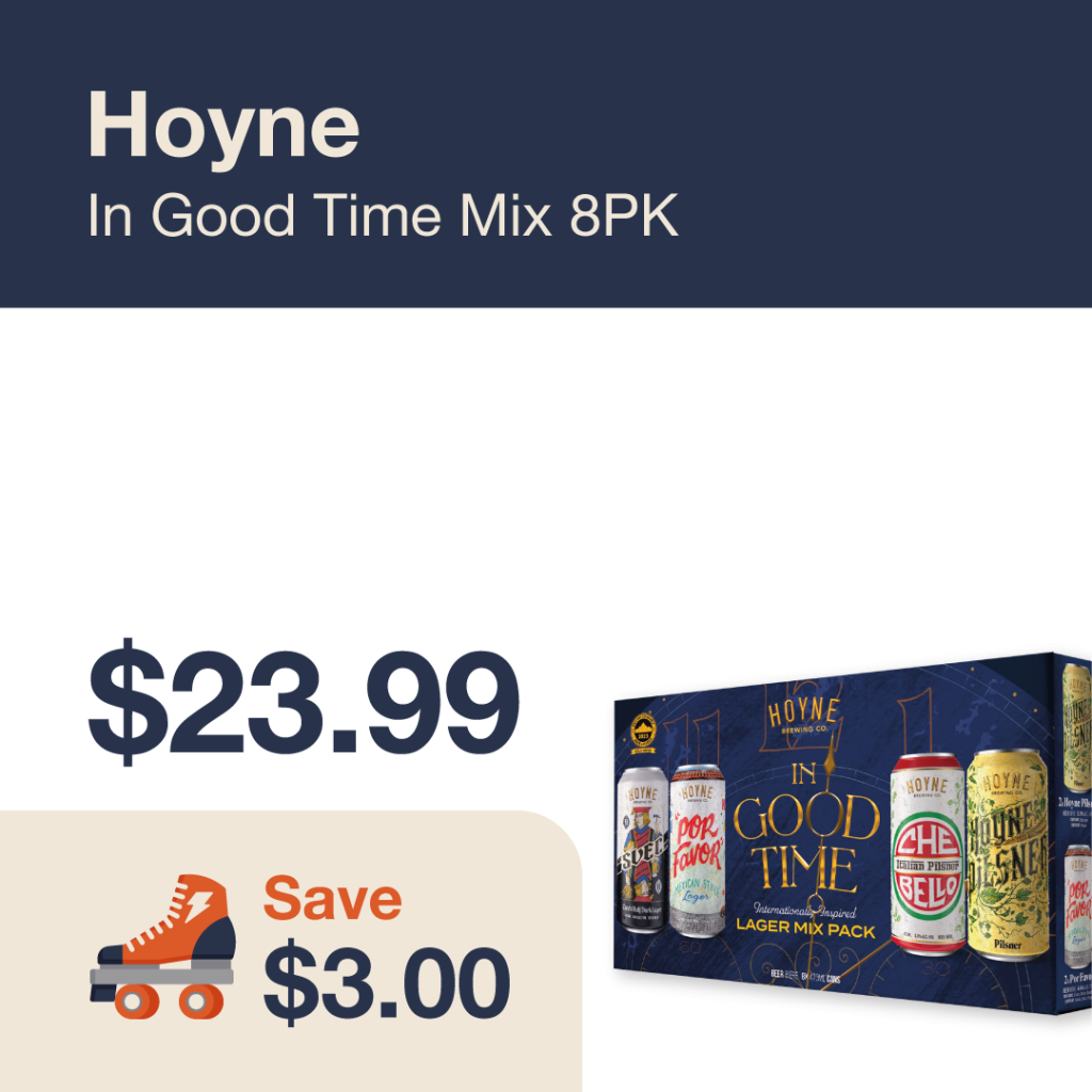Monthly promo at The Liquor Co. 1977 – Hoyne In Good Time Mix on sale for $23.99. Save $3.00 on this featured beer deal.