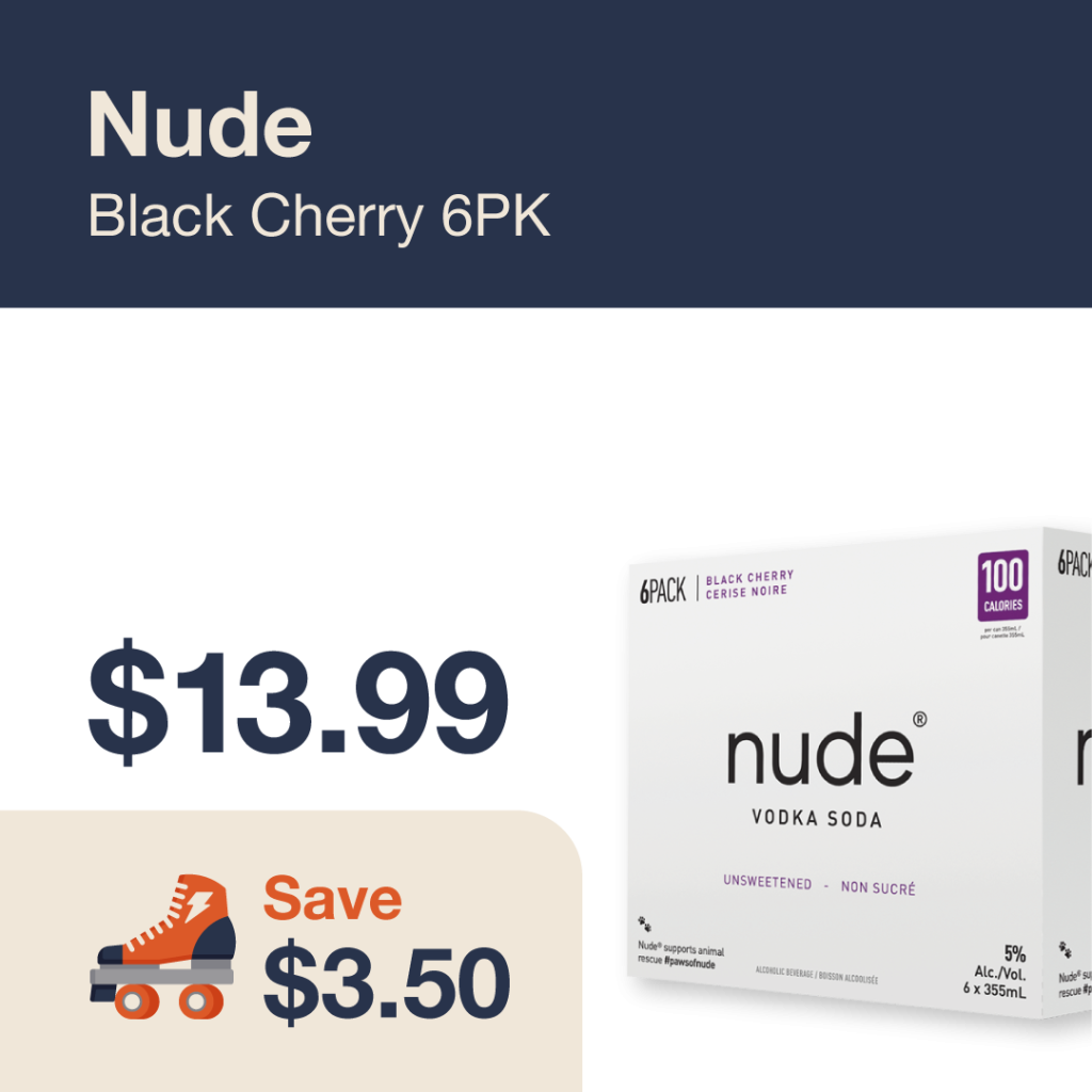 Monthly promo at The Liquor Co. 1977 – Nude on sale for $13.99. Save $3.50 on this featured RTD deal.
