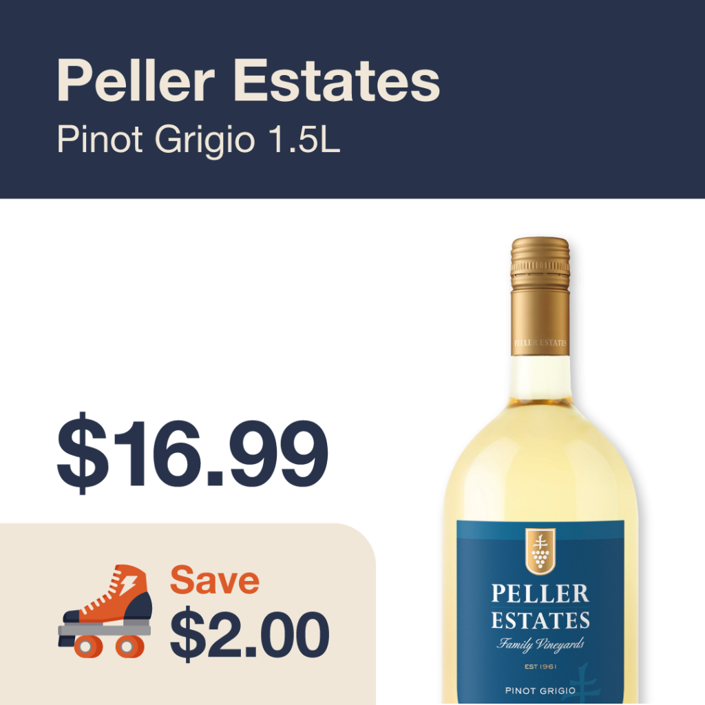Monthly promo at The Liquor Co. 1977 – Peller Estates on sale for $16.99. Save $2.00 on this featured wine deal.