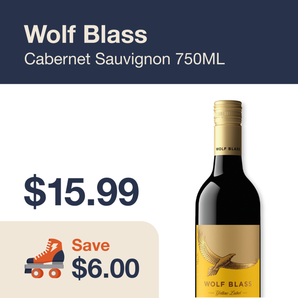 Monthly promo at The Liquor Co. 1977 – Wolf Blass on sale for $15.99. Save $6.00 on this featured wine deal.