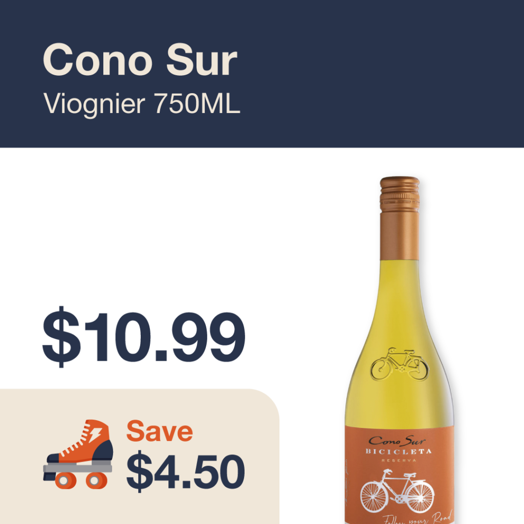 Liquor Co. 1977 monthly promo: BCono Sur Viognier - Save $4.50 on this featured wine deal