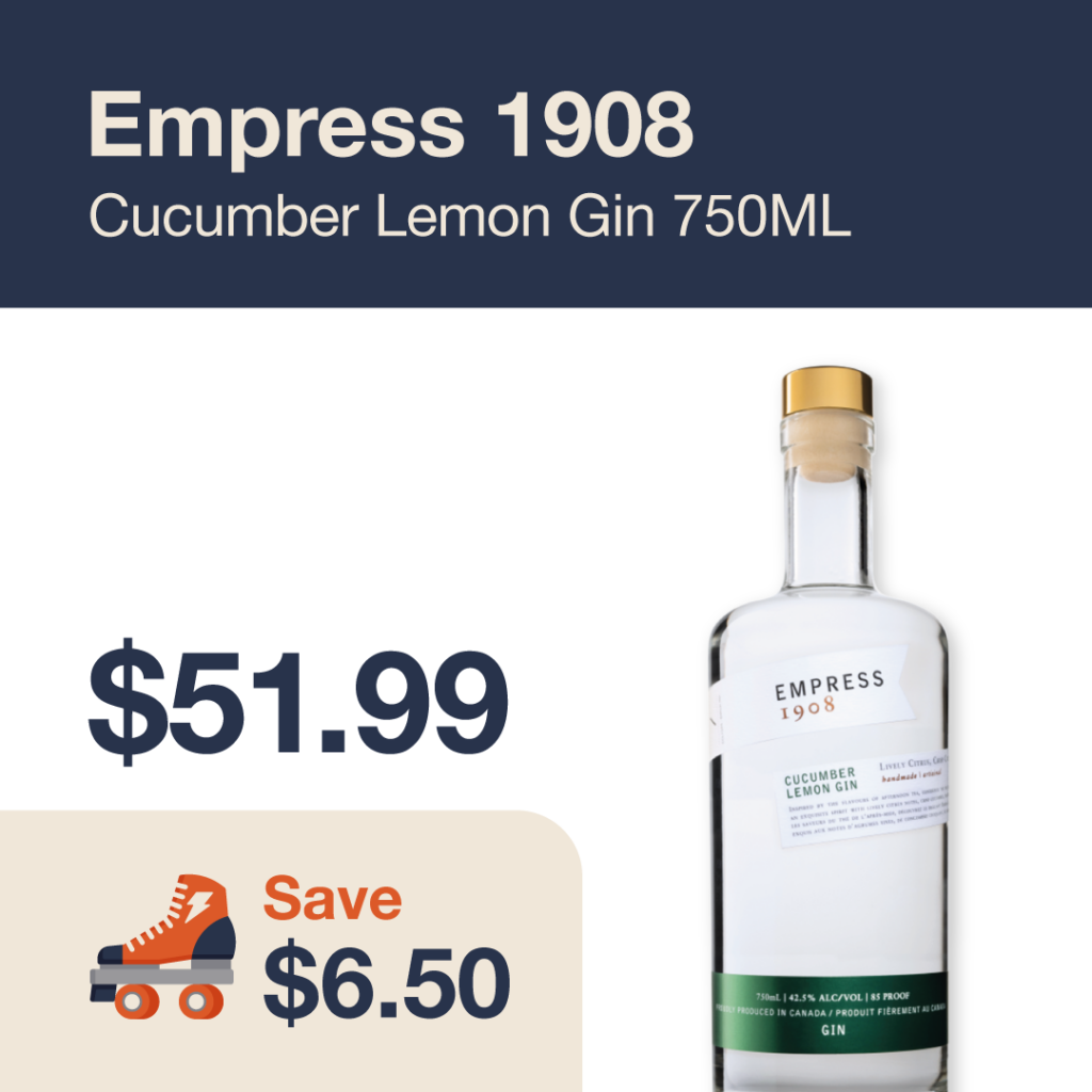 Liquor Co. 1977 monthly promo: Empress 1908 Elderflower Lemon Gin - Save $6.50 on this featured spirit deal