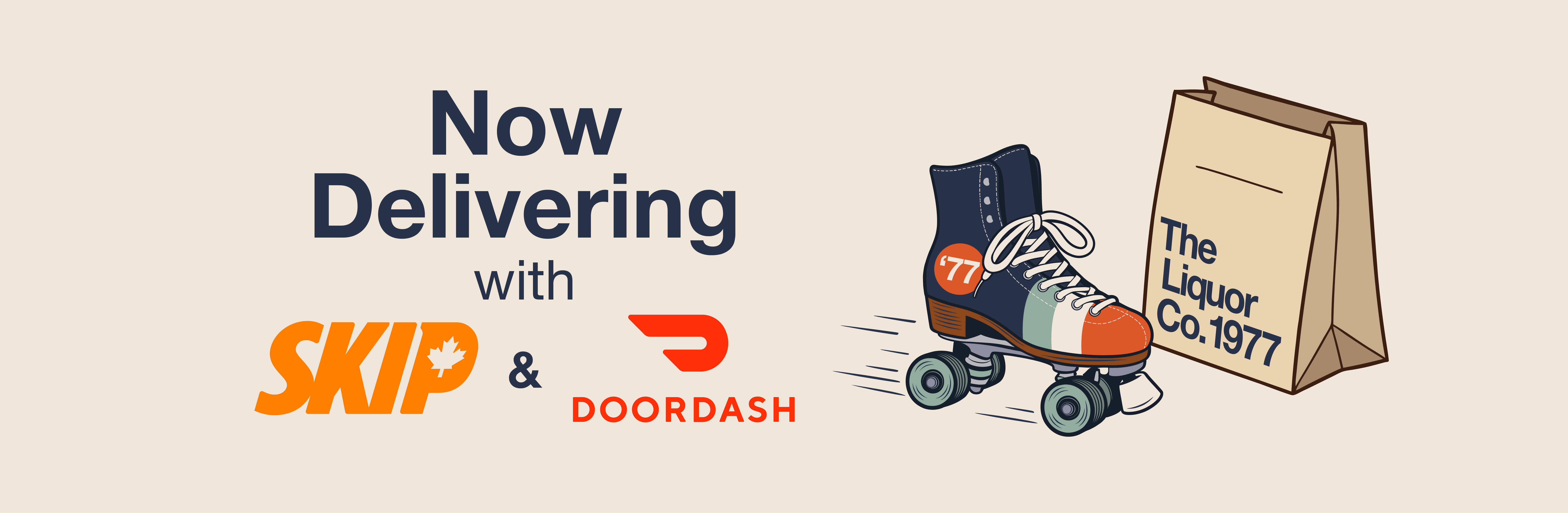 The Liquor Co. 1977 is now delivering with SKIP and DoorDash!