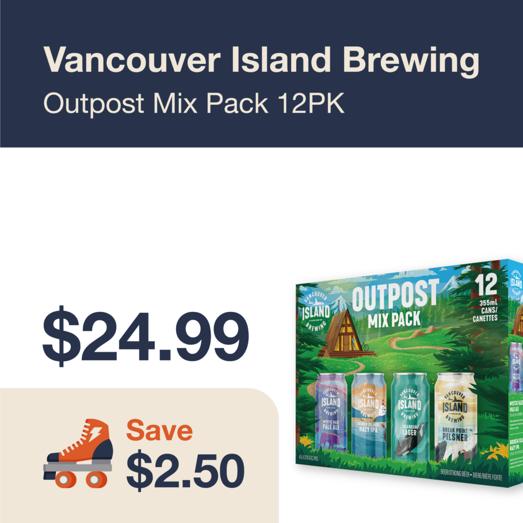 Liquor Co. 1977 monthly promo: Vancouver Island Brewing Outpost Mix Pack 12PK - Save $2.50 on this featured beer deal.