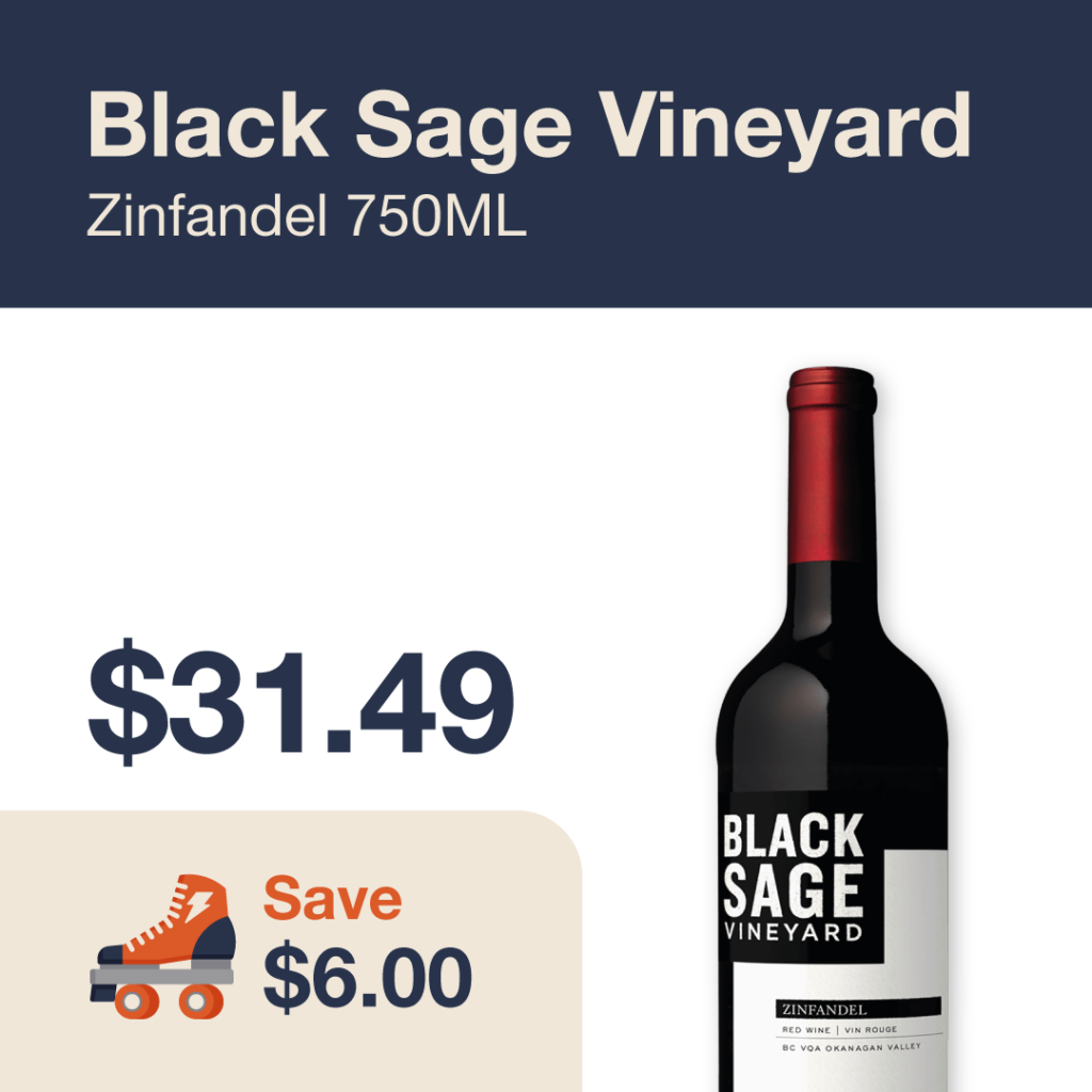 Liquor Co. 1977 monthly promo: Black Sage Vineyard Zinfandel 750ml - Save $3.00 on this featured wine deal.