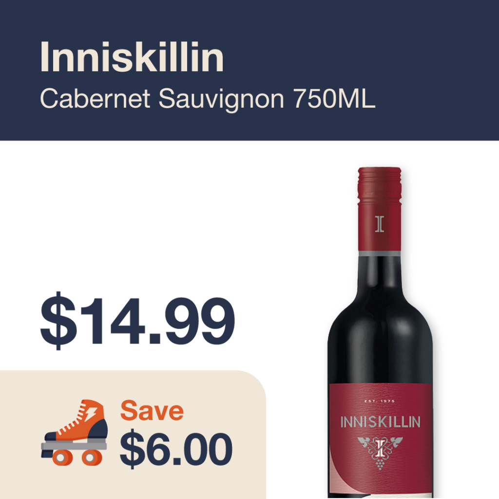 Liquor Co. 1977 monthly promo: Inniskillin Cabernet Sauvignon 750ml - Save $6.00 on this featured wine deal.