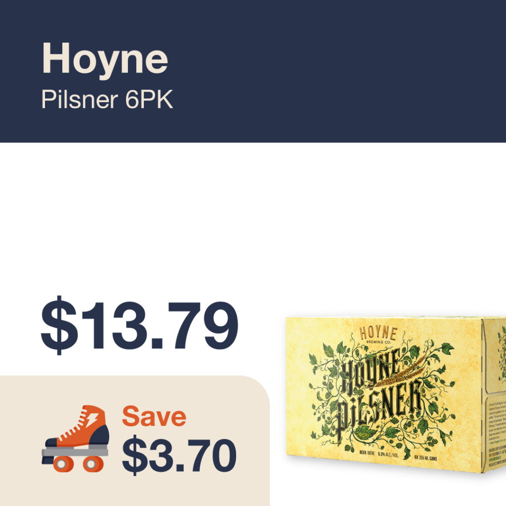 Liquor Co. 1977 monthly promo: Hoyne Pilsner 6PK - Save $3.70 on this featured beer deal.