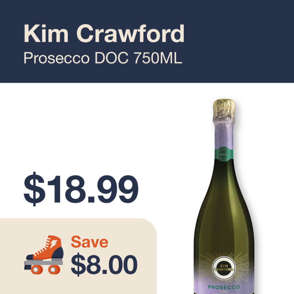 Liquor Co. 1977 monthly promo: Kim Crawford Prosecco DOC - Save $8.00 on this featured wine deal.