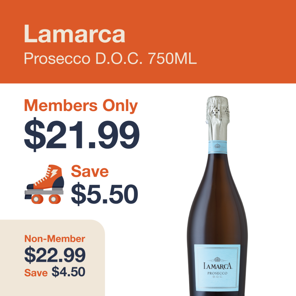 Liquor Co. 1977 monthly promo: Save $4.50 on Lamarca Prosecco D.O.C. 750ML - Members save $5.50 on this featured wine deal